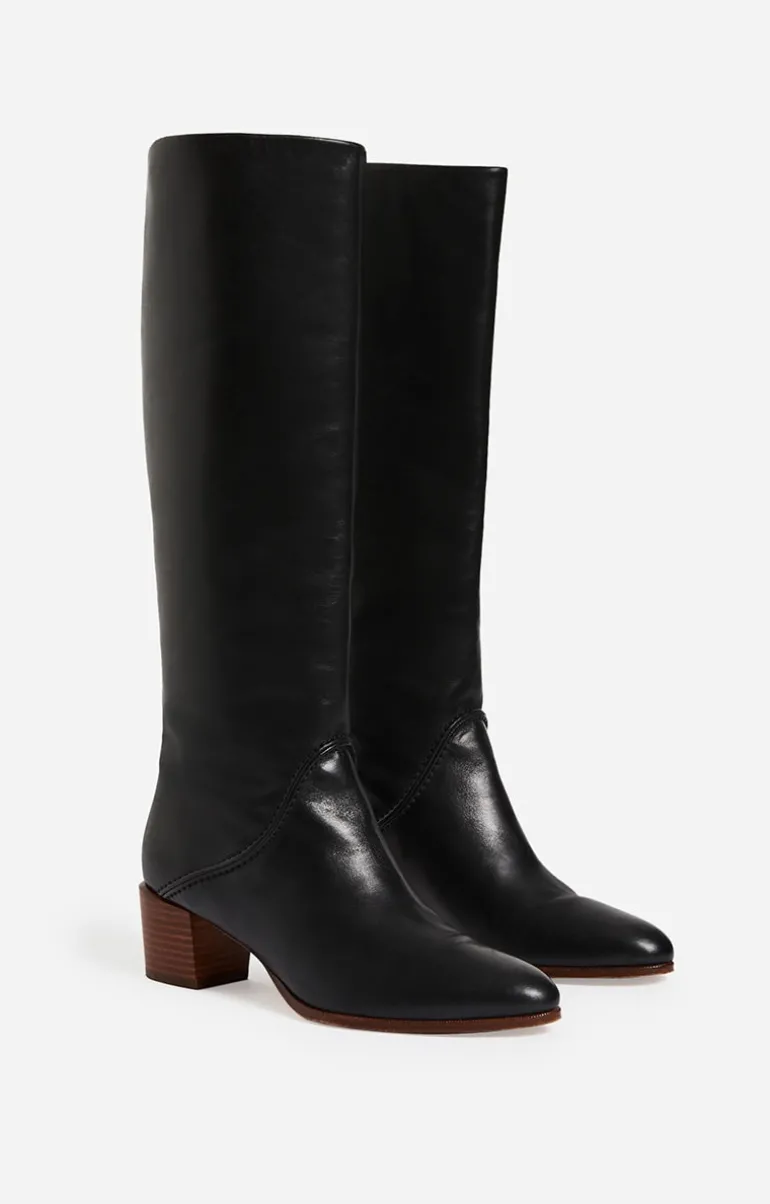 Vanessa Bruno Chaussures^Bottes Hautes Cuir Lisse Fabriqué Au Portugal