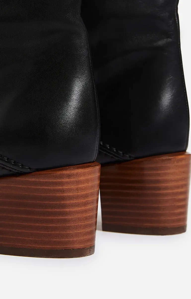 Vanessa Bruno Chaussures^Bottes Hautes Cuir Lisse Fabriqué Au Portugal