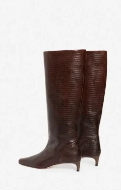 Vanessa Bruno Chaussures^Bottes Hautes Cuir Marron Daily Fabriqué En Italie
