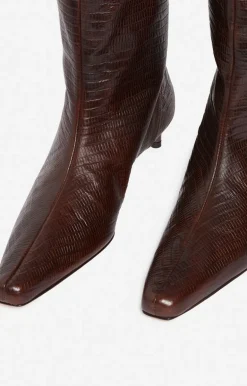 Vanessa Bruno Chaussures^Bottes Hautes Cuir Marron Daily Fabriqué En Italie