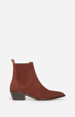 Vanessa Bruno Chaussures^Bottines Santiags En Cuir Suéde Fabriqué Au Portugal