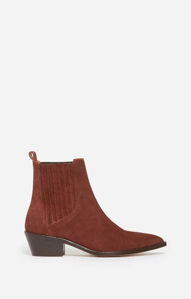 Vanessa Bruno Chaussures^Bottines Santiags En Cuir Suéde Fabriqué Au Portugal