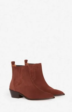 Vanessa Bruno Chaussures^Bottines Santiags En Cuir Suéde Fabriqué Au Portugal