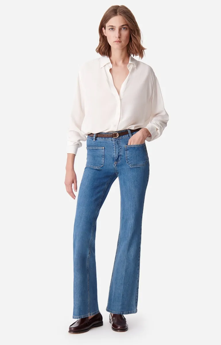 Vanessa Bruno Denim^Jean Flare Dompay En Coton Mélangé