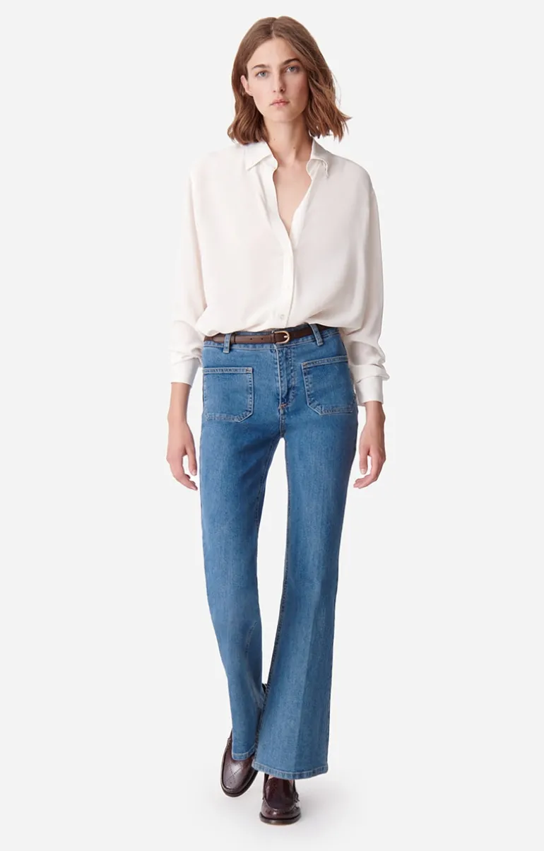 Vanessa Bruno Denim^Jean Flare Dompay En Coton Mélangé