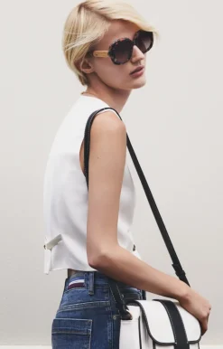Vanessa Bruno Les Solaires^Lunettes de Soleil Raphia Acétate et Raphia