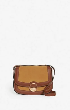 Vanessa Bruno Sacs à Bandoulière^Petit Sac u00c0 Rabat Romy En Suede Et Cuir Lisse