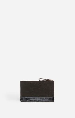 Vanessa Bruno Trousses & Pochettes^Petite Pochette Zippée En Lin & Sequins