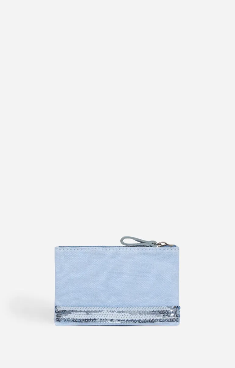 Vanessa Bruno Trousses & Pochettes^Petite Pochette Zippée En Lin & Sequins