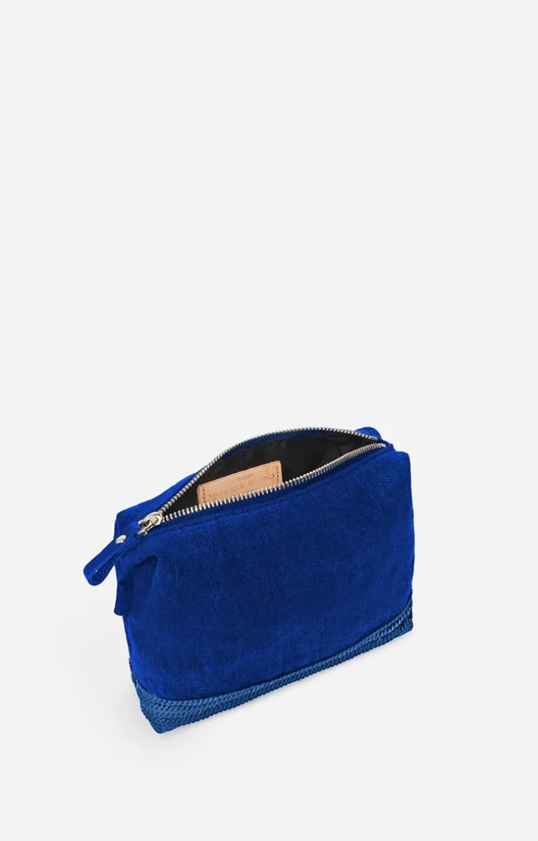 Vanessa Bruno Trousses & Pochettes^Petite Trousse Zipée En Lin & Sequins