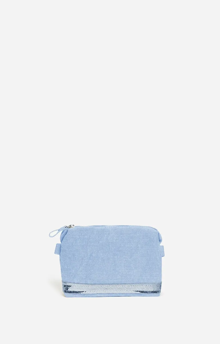 Vanessa Bruno Trousses & Pochettes^Petite Trousse Zipée En Lin & Sequins