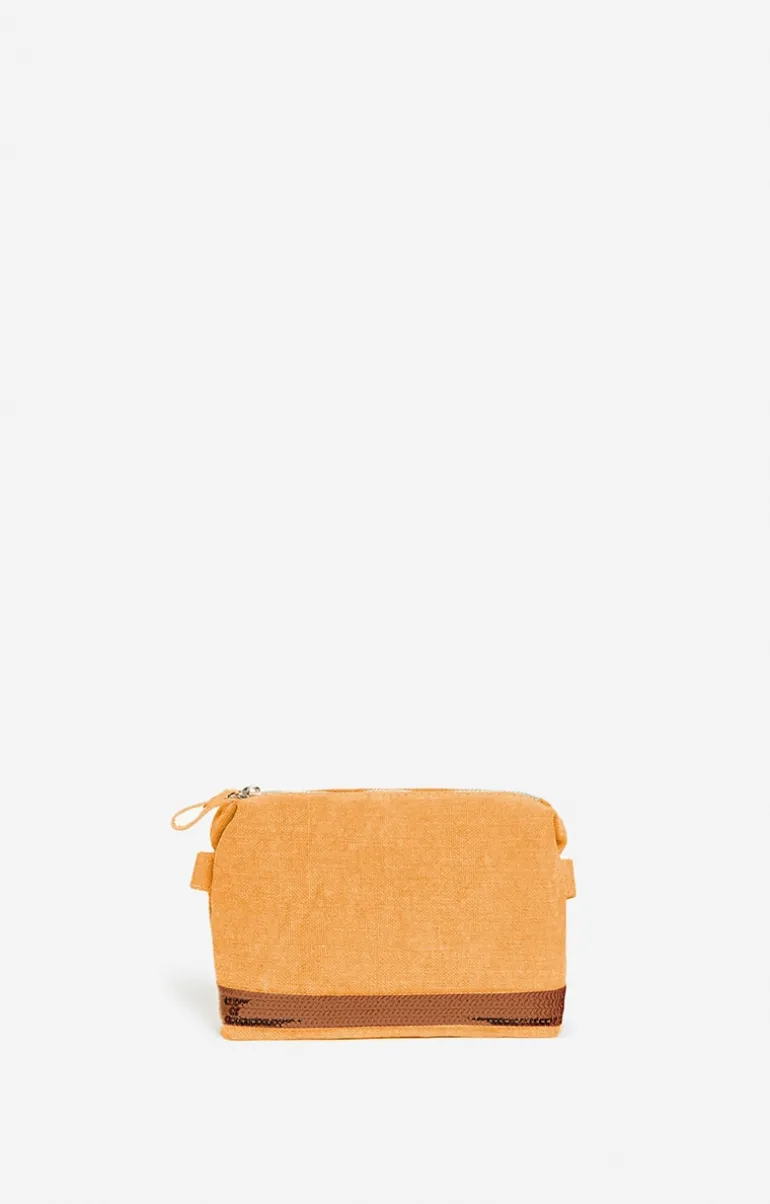 Vanessa Bruno Trousses & Pochettes^Petite Trousse Zipée En Lin & Sequins