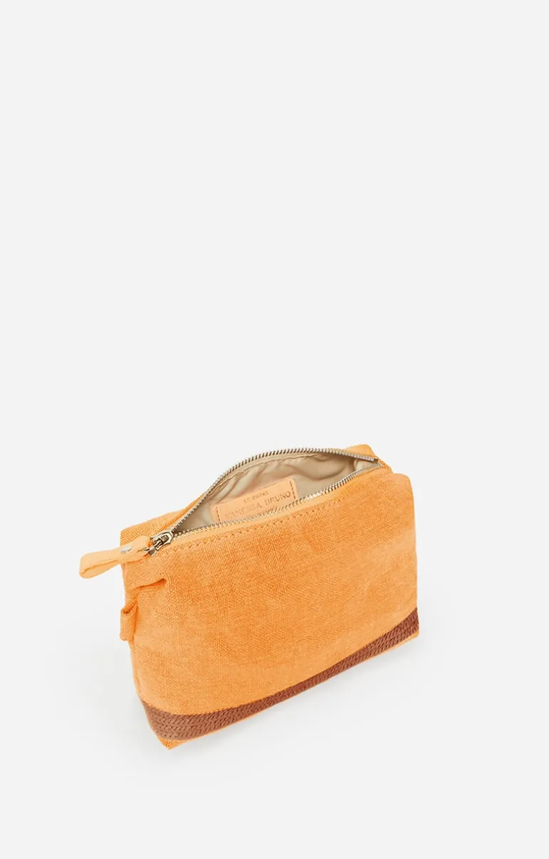 Vanessa Bruno Trousses & Pochettes^Petite Trousse Zipée En Lin & Sequins