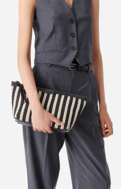 Vanessa Bruno Petite Maroquinerie^Pochette Cuir Tressée En 100% Cuir D'Agneau