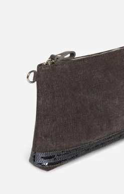 Vanessa Bruno Trousses & Pochettes^Pochette Zippée En Lin & Sequins