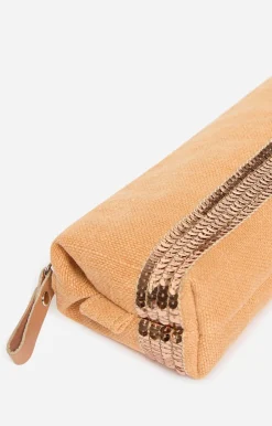 Vanessa Bruno Trousses & Pochettes^Trousse Ecolier En Lin & Sequins