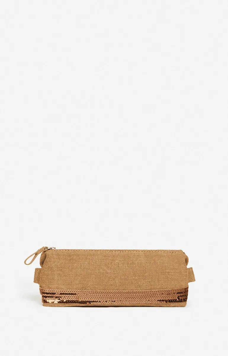 Vanessa Bruno Trousses & Pochettes^Trousse Ecolier En Lin & Sequins